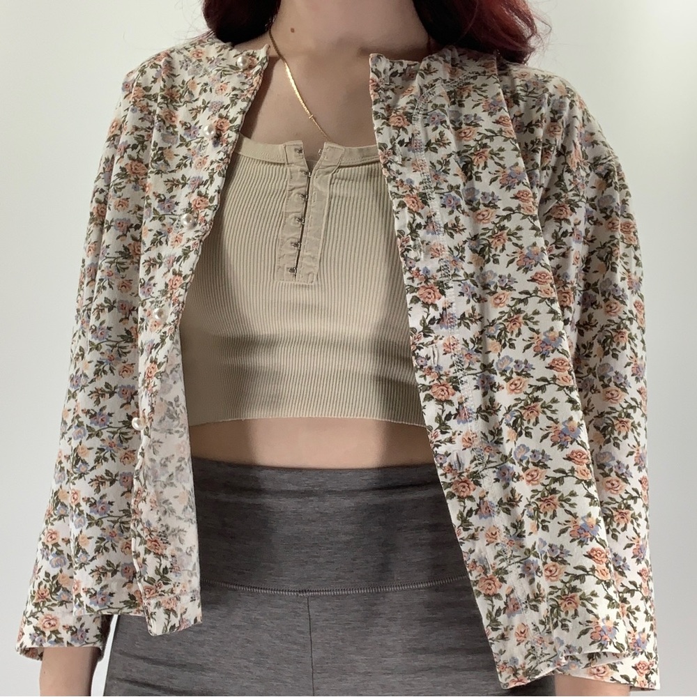 katelyn rose floral cardigan/button-up